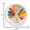 Happy Thanksgiving Turkey Dinner Plates – 10” Paper Plates for Classroom, Office, or Holiday Parties